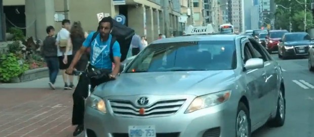 Toronto Taxi Driver Runs Down Cyclist