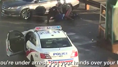 Raw Bystander video Shows Toronto Police Beating Man In Mistaken Arrest