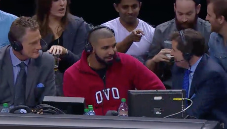 Jan 30th 2016 Drake Joins The Raptors Broadcast