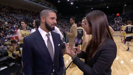 Drake On The Sidelines NBA All-Star Celebrity Game 2016