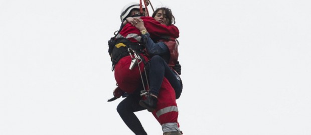 Woman Stranded On Top Of A Construction Crane